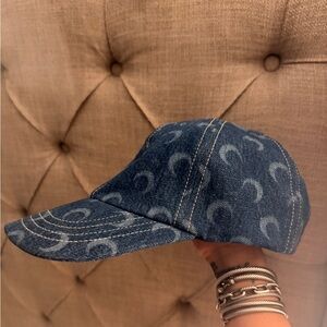 Marine Serre Indigo Denim Cap
